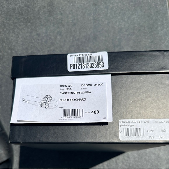 Versace Women's Black Gold Medusa Palazzo Sandals Slides size 40 - Picture 5 of 14